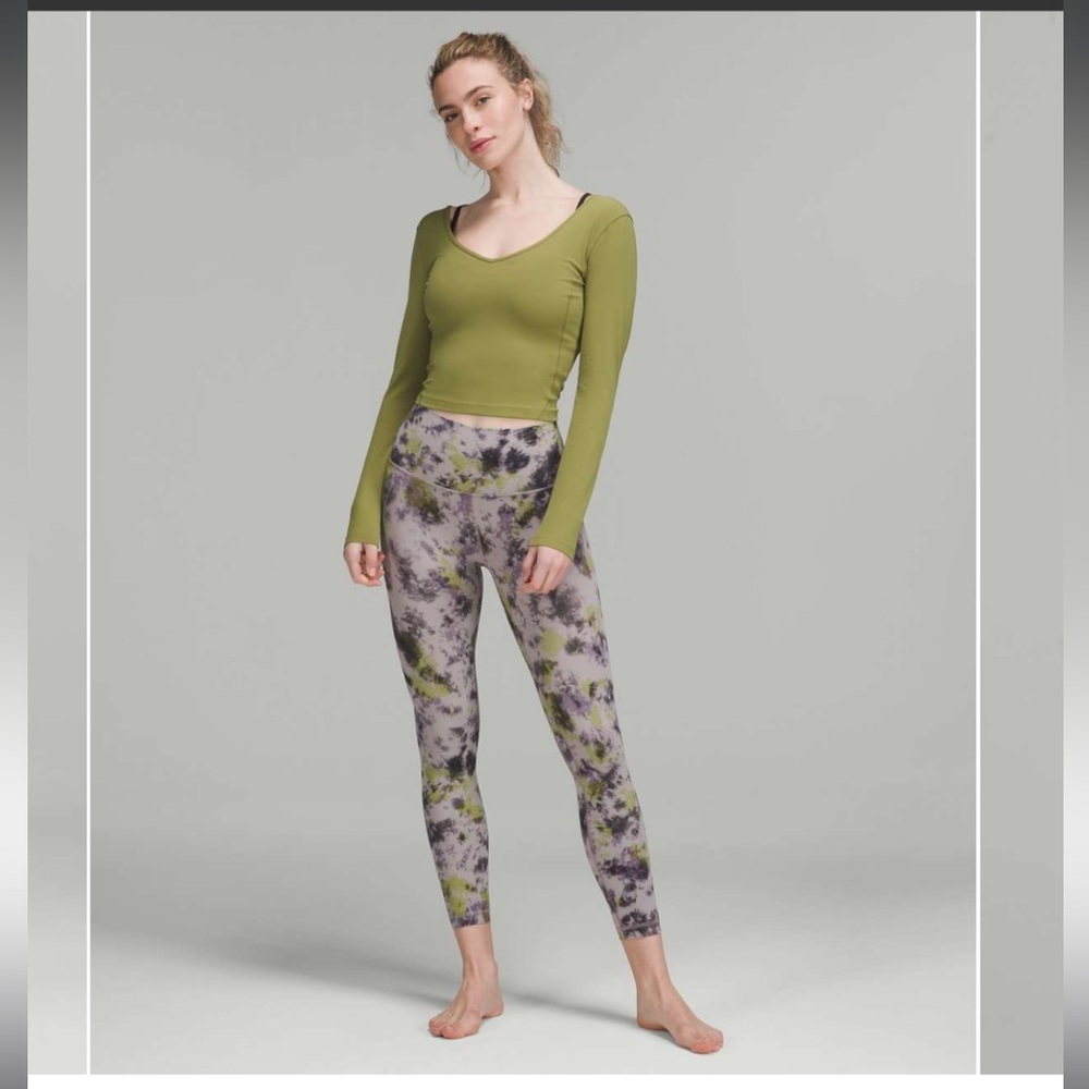Lululemon Align High-Rise Pant 25” Radial Tie Dye Mauve Grey Multi